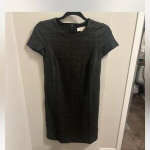 LOFT Black Checkered Mini Dress